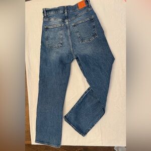 Zara straight leg dark vintage wash jean